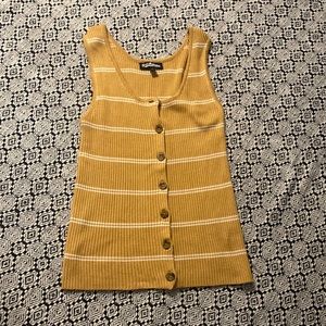Mustard yellow Button up knit top